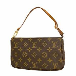 LOUIS VUITTON Brown Monogram Pochette Pouch